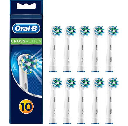 亚马逊海外购：Oral-B 欧乐B CrossAction 多角度清洁型刷头*8支，直邮含税到手￥181.48，折合￥22.68/支