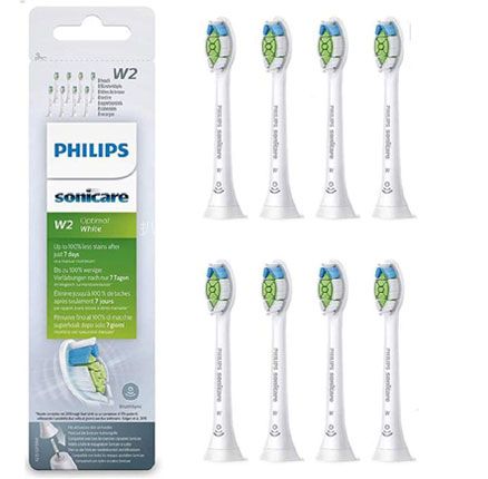 亚马逊海外购：白菜价！销量第一！Philips 飞利浦 HX6068/26 钻石亮白型声波震动牙刷刷头 8支装，直邮含税到手￥172，折￥21.5/个