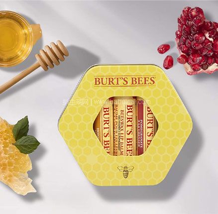 Burt’s Bees 小蜜蜂 经典护唇膏3支装（蜂蜡/蜂蜜/石榴） ，直邮含税到手约￥63.87，折￥21.29/支