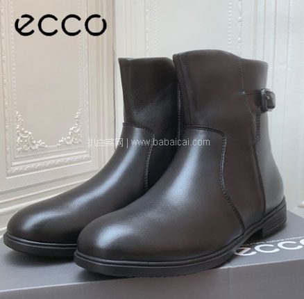 亚马逊海外购：ECCO 爱步 触感 Touch 15 女士真皮带扣烟筒切尔西靴  降至新低￥588.08元