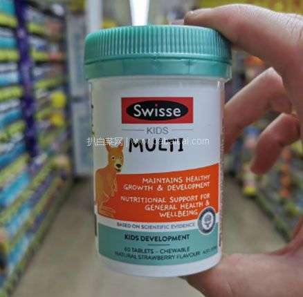 澳洲Pharmacy Online：Swisse Kids 儿童多维生素营养咀嚼片 60片 折后价AU$13.95（约60元）