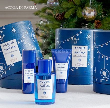 西班牙Perfumes club官网：Acqua di Parma 帕尔玛之水 蓝色地中海 淡香水圣诞限定套装 €70.41，凑单直邮含税￥546.92元