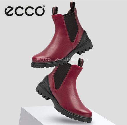 亚马逊海外购：ECCO 爱步 TredTray趣闯系列 女士英伦风真皮机车短靴 降至新低￥685.56