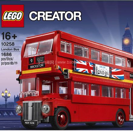 ZAVVI：LEGO 乐高 百变高手系列 伦敦巴士（10258） 降至85折￥856