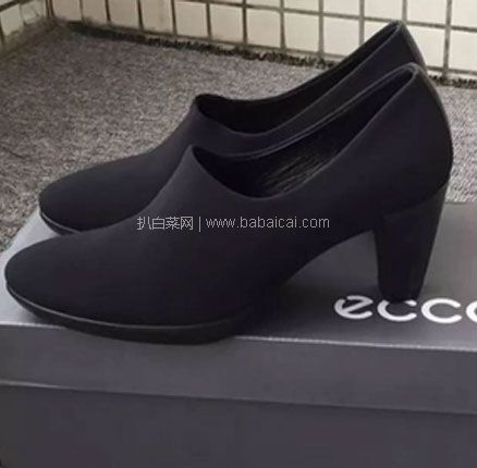 亚马逊海外购：ECCO 爱步 Shape 55型塑系列 女士真皮粗跟单鞋（原价$160） 降至新低￥429.33，免费直邮含税到手新低￥468.4