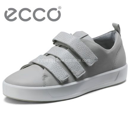 亚马逊海外购：ECCO 爱步 Soft 8 柔酷8号 女士真皮魔术贴休闲板鞋  35码，降至￥419.24，免费直邮含税到手新低￥457.39左右