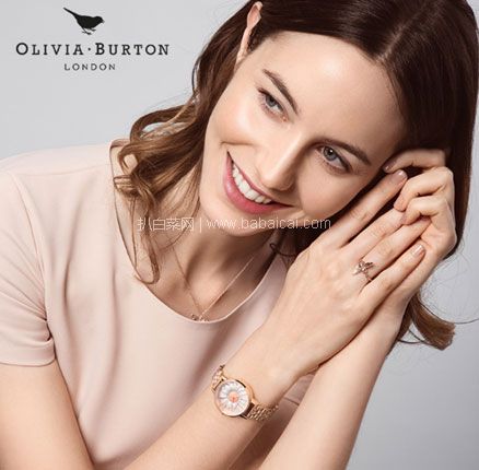 亚马逊海外购：英国 Olivia Burton 女士 3D小雏菊时尚腕表 降至￥451.32，免费直邮含税到手¥492.39