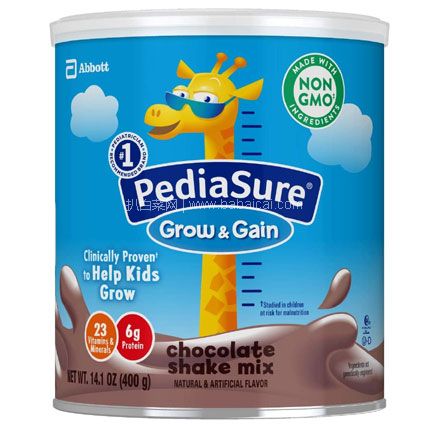 亚马逊海外购：PediaSure 美国雅培小安素 混合奶昔 400g*3罐装 降至￥148.76，到手新低好价￥162.3