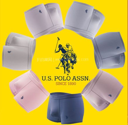 天猫商城：U.S. Polo Assn. 美国马球协会 男士60支精梳棉平角内裤 3条  现￥49.9，叠加￥20优惠券，券后￥29.9元包邮