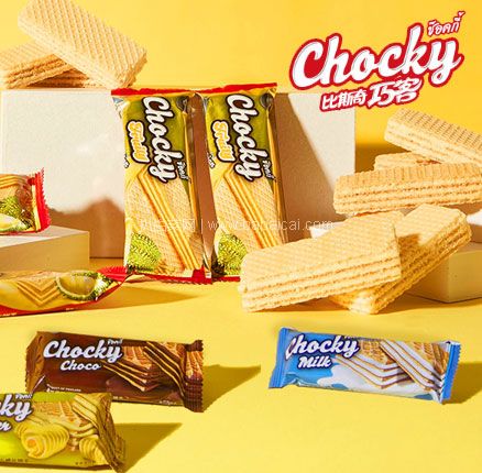 天猫商城：Chocky 比斯奇果屋巧客 泰国进口 夹心威化饼干500g*拍2件 双重优惠￥23.7元包邮