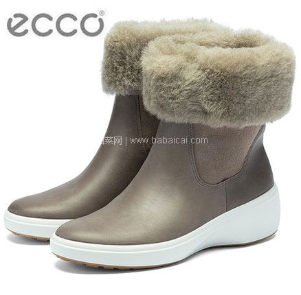 亚马逊海外购：降￥108新低！ECCO 爱步 Soft 7 柔酷7号 女士羊毛雪地靴  免费直邮含税到手新低￥615.64