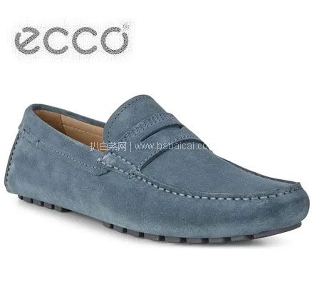 亚马逊海外购：ECCO 爱步 动感莫克系列 男士真皮休闲乐福鞋 US9-9.5码，降至￥427，免费直邮含税到手￥467