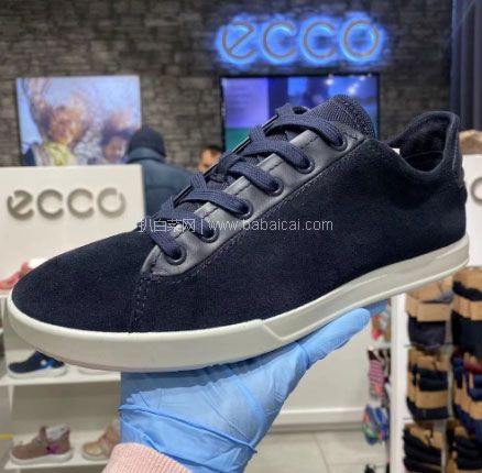 亚马逊海外购：ECCO 爱步 科林2.0系列 男士绒面革休闲板鞋  降至￥454.11，免费直邮含税到手￥495.43
