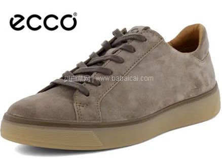 亚马逊海外购：ECCO 爱步 Street Tray  男士真皮系带休闲板鞋  降至新低￥574.6，免费直邮含税到手￥597.43
