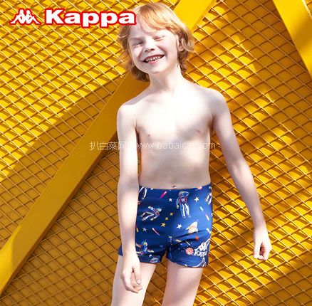 天猫商城：KAPPA 卡帕 男童平角卡通印花泳裤（110~160码）4款 券后￥19.9元包邮