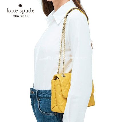 亚马逊海外购：Kate Spade 凯特·丝蓓 Natalia 小号旋锁翻盖链条单肩包  降至新低￥869.72，免费直邮含税到手￥948.86