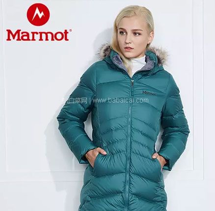 亚马逊海外购：Marmot 土拨鼠 Montreal 蒙特利尔 女士700蓬中长款毛领羽绒服 XS码，降至新低￥821元