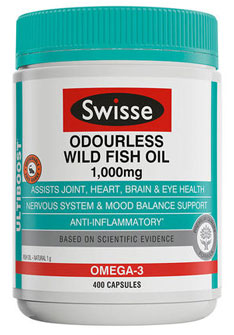 Amcal澳洲药房：低价！Swisse 野生深海鱼油胶囊 400粒（无腥味）限时售价AU$16.95（约￥80元）