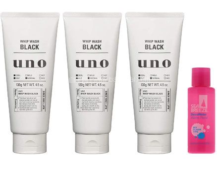 亚马逊海外购：Shiseido 资生堂 UNO 男士磨砂去角质洁面乳130g*3支+赠品一个 凑单到手价￥69.28