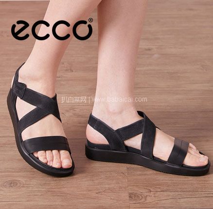 亚马逊海外购：德亚销量第一，ECCO 爱步 Flowt 女士真皮凉鞋  降至新低￥352.67，免费直邮含税到手￥384.76