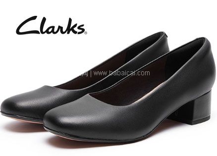 亚马逊海外购：Clarks 其乐 Marilyn Leah 女士粗高跟单鞋  39码   折后新低￥155.73元，直邮含税到手新低￥170.81