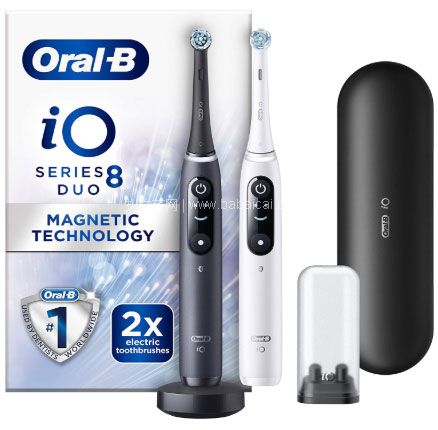 亚马逊海外购：白菜！Oral-B 欧乐B iO 8系列 云感洁净护龈 智能蓝牙电动牙刷 2支装 新低￥1539.36元
