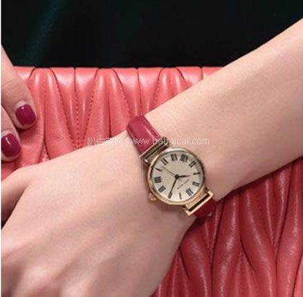 亚马逊海外购：新低！Anne Klein 安妮克莱因 AK/2246CRRD 女士皮革表带手表  凑单到手约￥148.38