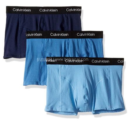 亚马逊海外购：Calvin Klein 卡尔文·克莱恩 男士弹力四角内裤3条装  降至史低￥96元起