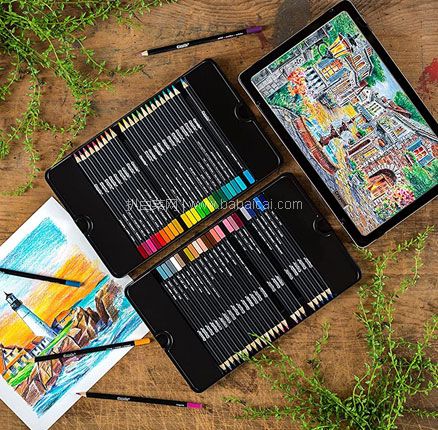 亚马逊海外购：Crayola 绘儿乐 Signature系列 Blend&Shade 50色 专业彩色铅笔礼盒装  直邮含税到手￥139.7