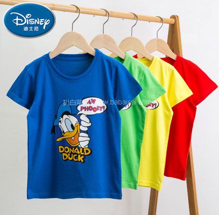 天猫商城：Disney 迪士尼  男/女童 圆领纯棉短袖T恤（110~160码） 多款  现￥59.9，领￥40优惠券，券后￥19.9元包邮