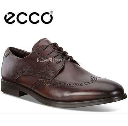 亚马逊海外购：ECCO 爱步 Melbourne墨本系列 男士真皮雕花牛津鞋 43码，，免费直邮含税到手￥583.94