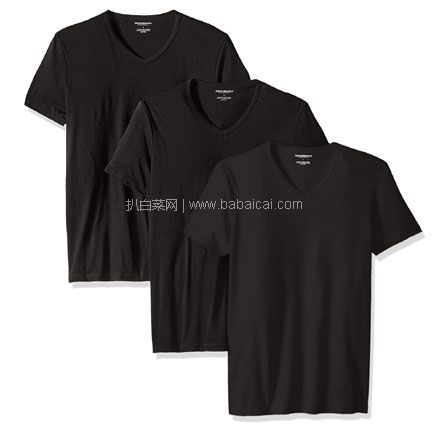 亚马逊海外购：Emporio Armani 安普里奥·阿玛尼 男士V领纯棉短袖T恤3件装 S码，155.67元