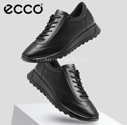亚马逊海外购：ECCO 爱步 FLEXURE随溢系列 女士 系带真皮低帮运动鞋 新低￥337.22元，免费直邮含税到手￥388.59