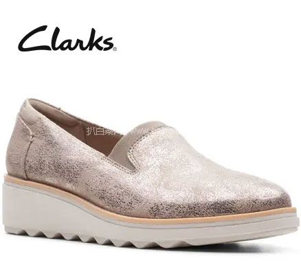 亚马逊海外购：Clarks 其乐 Sharon Dolly 女士英伦厚底坡跟单鞋乐福鞋 US6.5码， 降至新低￥197.81元