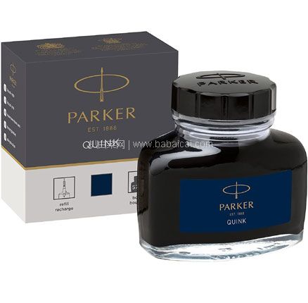 亚马逊海外购：销量第一！Parker 派克 QUINK 速干非碳素墨水 2色 57ml，直邮含税到手￥26.62