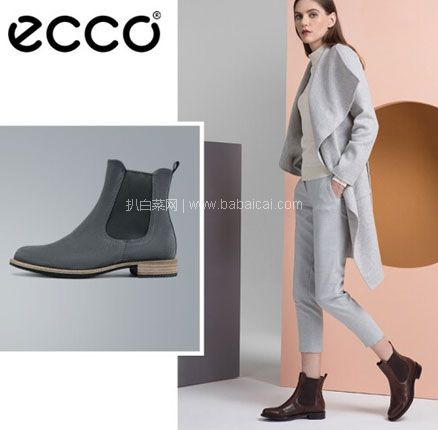 亚马逊海外购：ECCO 爱步 Sartorelle 25 型塑系列 女士真皮切尔西短靴，直邮含税到手￥579.62