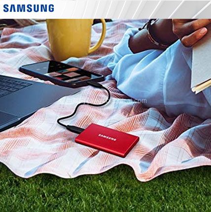 亚马逊海外购：Samsung 三星 T7 便携式固态硬盘 1TB ‎MU-PC1T0R/WW，直邮含税到手史低￥633