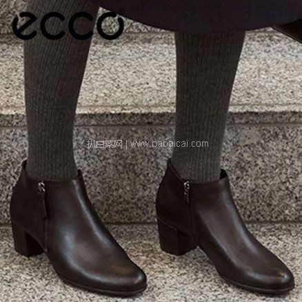 亚马逊海外购：ECCO 爱步 Shape M35型塑 女士侧拉链羊皮踝靴，免费直邮含税到手￥539.05