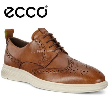 亚马逊海外购：ECCO 爱步 ST.1 Hybrid Lite 男士布洛克真皮休闲鞋，免费直邮含税到手￥573.93