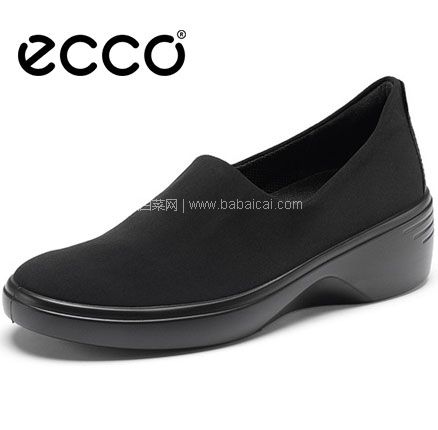 亚马逊海外购：ECCO 爱步 soft 7柔酷7号 女士坡跟乐福鞋 ，免费直邮含税到手约￥386.84