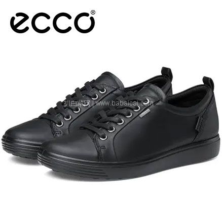 亚马逊海外购：ECCO 爱步 Soft 7 柔酷 女士牛皮Gore-tex防水运动休闲板鞋 US5-5.5码，免费直邮含税到手￥491.54