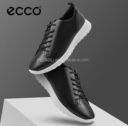 亚马逊海外购：ECCO 爱步 Flexure Runner 随溢系列 女士系带真皮运动鞋，免费直邮含税到手￥418.34