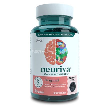 亚马逊海外购：Neuriva Original 葡萄软糖 益智脑支持补充剂 集中注意力 50粒，到手约￥202.96
