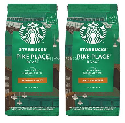 天猫商城：Starbucks 星巴克 Pike Place 中度烘焙研磨咖啡豆 200g*2袋  双重优惠￥97.85元包邮