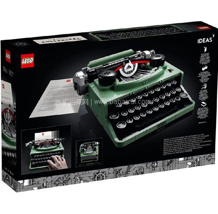 亚马逊海外购：限量补货！LEGO 乐高 Ideas 创意系列 打字机 21327 限量款 到手价￥1345.98
