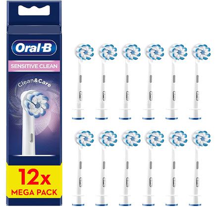 亚马逊海外购：Oral-B 欧乐B Sensitive Clean 超细软毛 电动牙刷刷头 12支，直邮含税到手￥200.36，折￥16.7/支