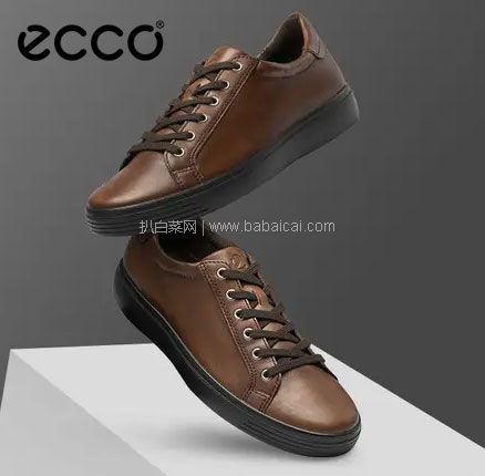 亚马逊海外购：ECCO 爱步 Soft Classic柔酷经典系列 男士真皮休闲板鞋，免费直邮，含税到手￥498元