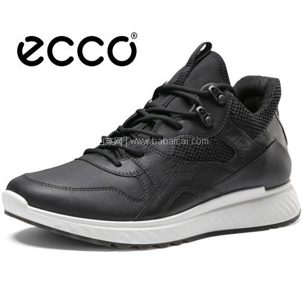 亚马逊海外购：UK8码，ECCO 爱步 ST.1 适动系列 男士牦牛皮运动跑步鞋，免费直邮含税到手￥612