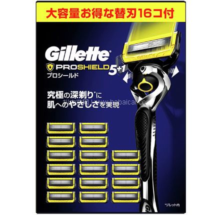 亚马逊海外购：Gillette 吉列 Fusion 5 ProGlide 锋隐致护男士手动剃须刀 1刀架+16刀头，直邮含税到手￥300元