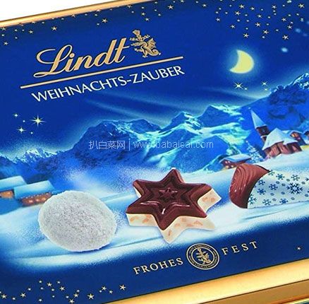 亚马逊海外购：Lindt 瑞士莲 Weihnachts-Zauber 巧克力礼盒200g，直邮含税到手新低￥76.88